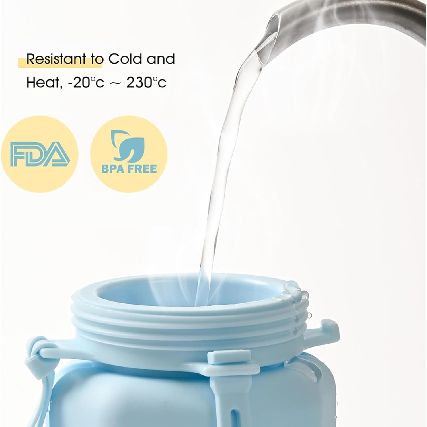 Silicone Collapsible Water Bottle (600ML)